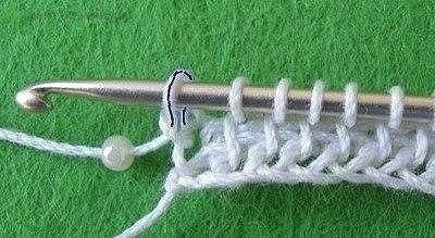 Тунисское вязание с бисером