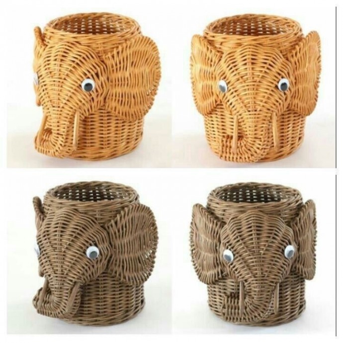 Идеи плетеных карандашниц