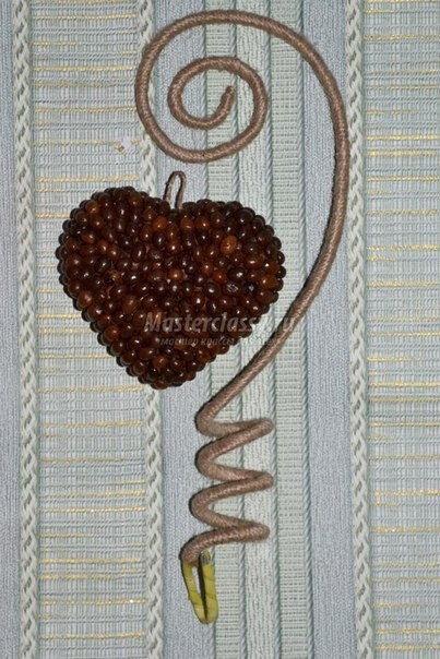 Кофейный топиарий в форме сердца