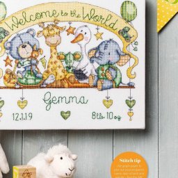 ​Вышивка метрики для новорожденного