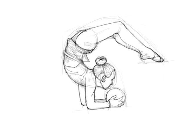 Рисуем гимнастку