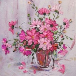 ​Букеты, которые вышиты лентами: идеи для вдохновенного творчества