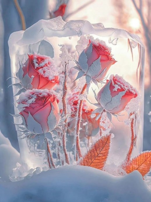 Цветы во льду