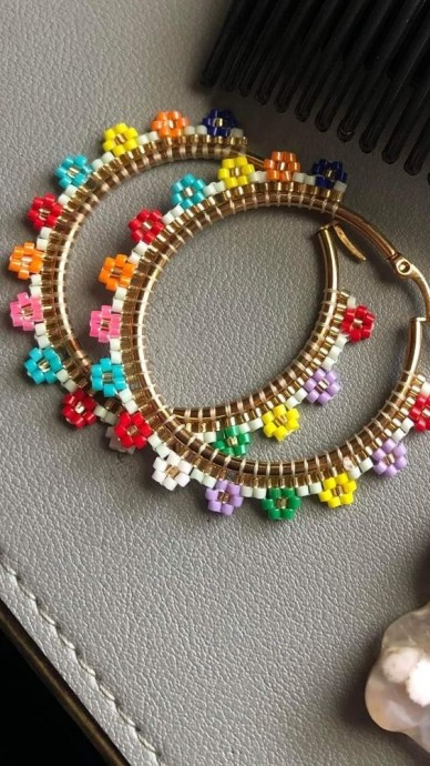 Сережки из бисера