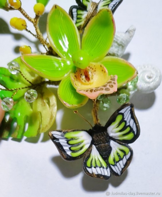 Бабочка из полимерной глины