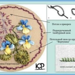 Пособие по вышивке атласными лентами