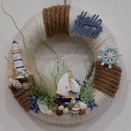 Декоративные веночки в морском стиле