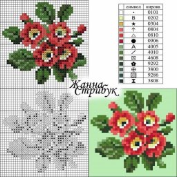 Вышиваем разные цветочки