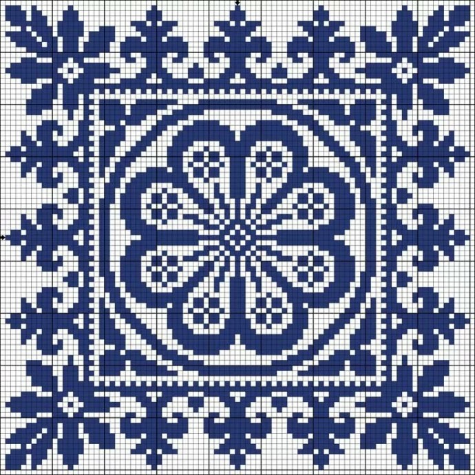 Квадратные мотивы для жаккарда