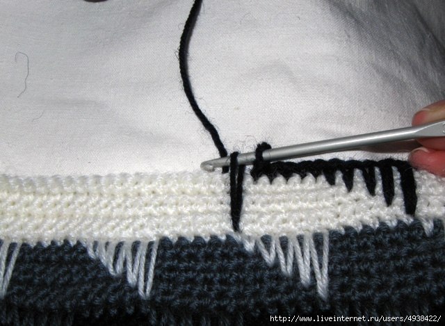 Очень красивый узор для пледа или палантина