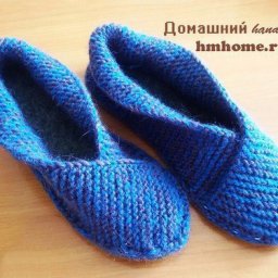 ​Простой способ связать теплые тапочки