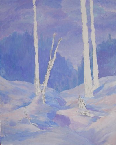 Рисуем зимний лес