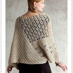 Стильный пуловер крючком