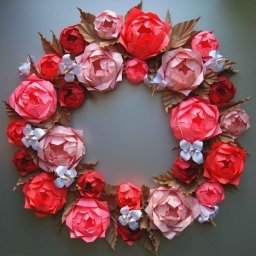 ​Венки из бумажных цветов