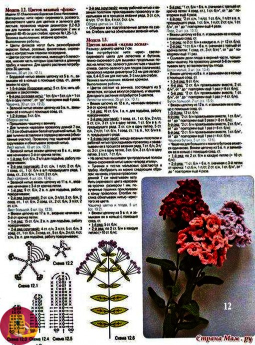 Вязаные цветы