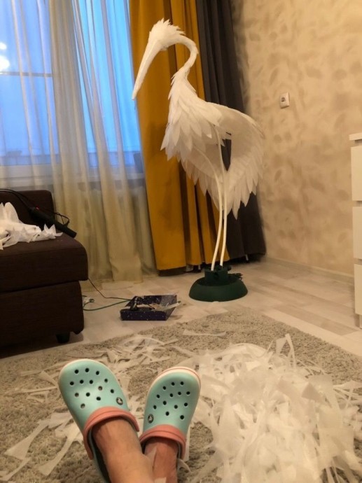 Аист для украшения дачного участка