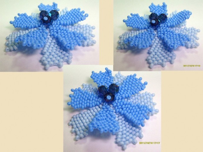 Бисерные васильки