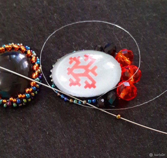 Изготавливаем брошь "Узорчатый жучок"