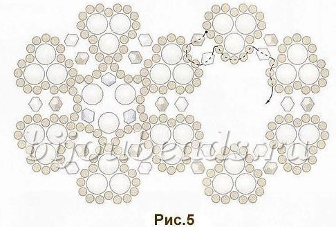 Нарядный браслет из бисера и жемчуга