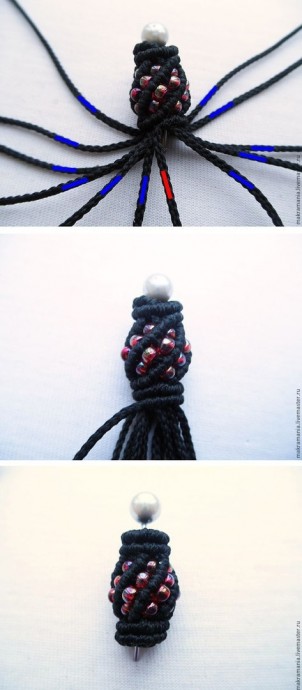 Плетем объемную бусину в технике макраме Плетем объемную бусину в технике макраме