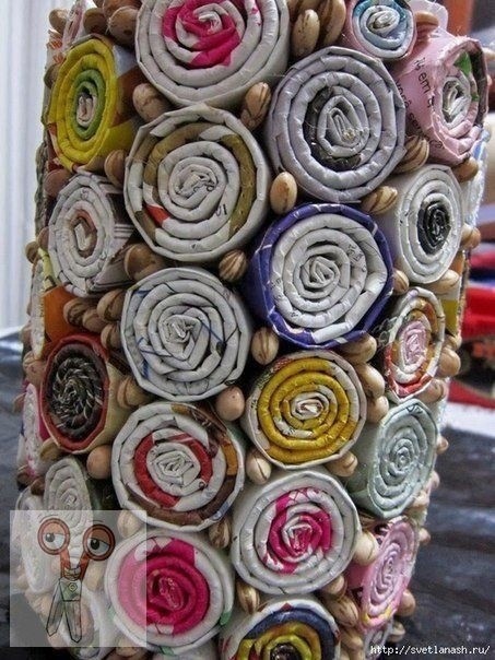 ​Декоративная картонная ваза для искусственных цветов