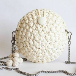 Круглые вязаные сумки