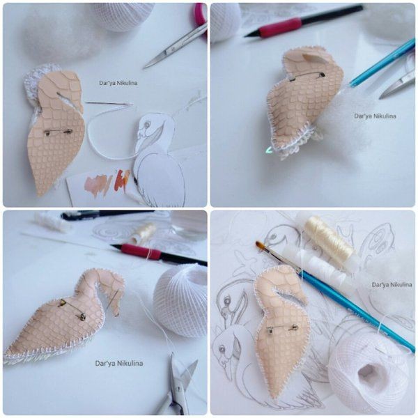 Шикарная брошка "Лебедь": мастер-класс