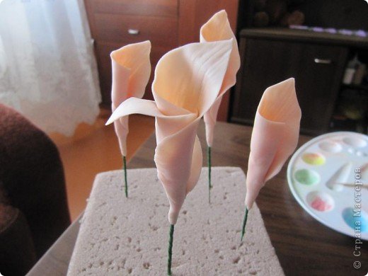 Гладиолус из холодного фарфора