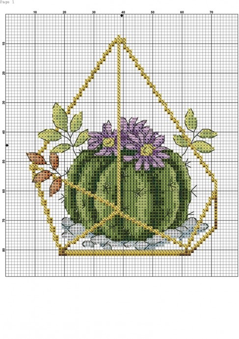 Кактус, который хочется вышить