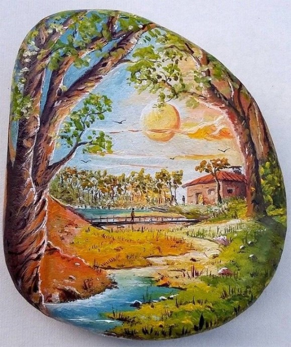 ​Картины на камнях: идеи для вдохновения