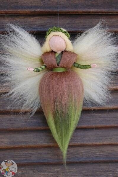 Нежные куколки-феи из шерсти Нежные куколки-феи из шерсти