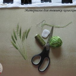 Вышиваем колоски пшеницы
