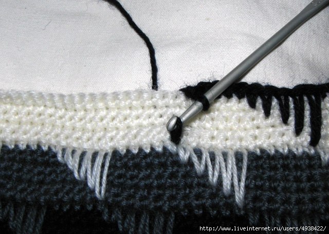 Очень красивый узор для пледа или палантина