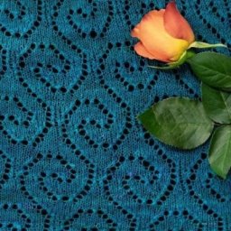 ​Палантин "Морская волна" спицами