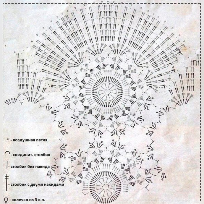 Салфетка с завораживающим узором