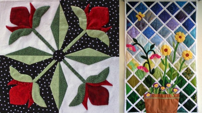 Цветочные картины в технике пэчворк: идеи для творчества