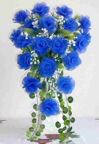 Яркие цветы из капрона: идеи