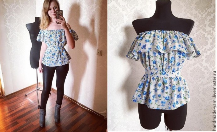 Как сшить топ с воланом Как сшить топ с воланом