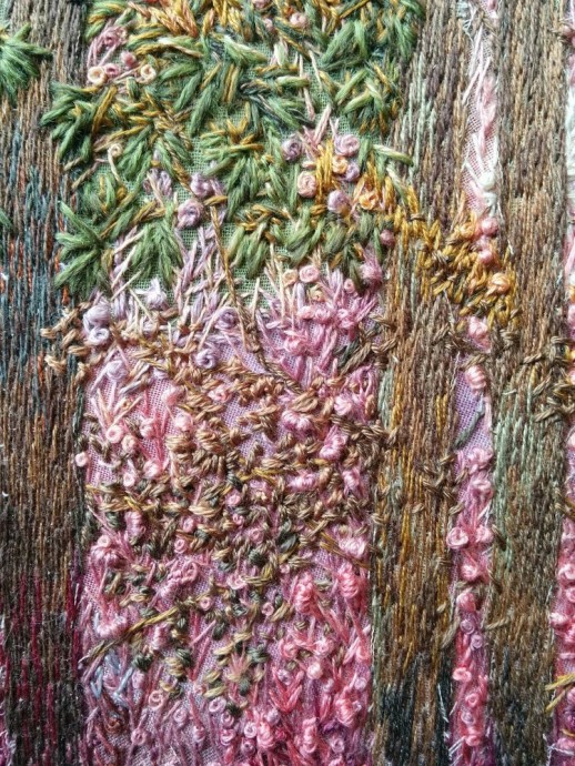 Вышитая картина "Розовый лес"