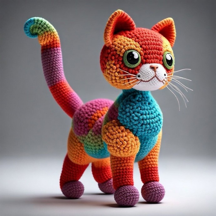 Обалденные вязаные котики