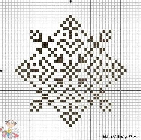 Шаблоны для вышивки: снежинки