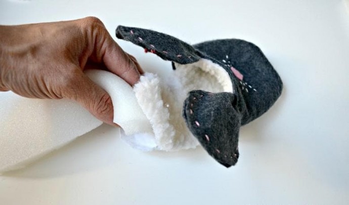 Тапочки в виде мышки