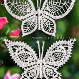 Бабочки крючком