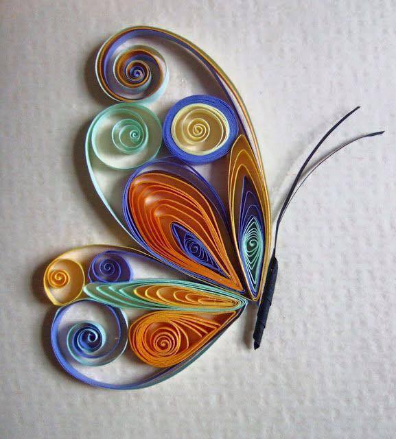 Бабочки в технике квиллинг