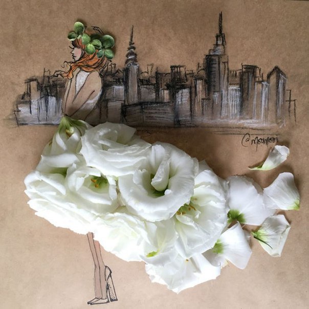 ​Чудесные коллажи из цветов