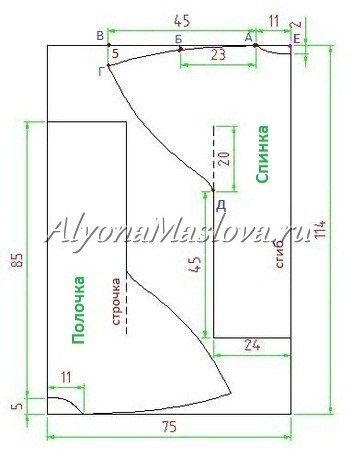 Элементарный крой красивого платья
