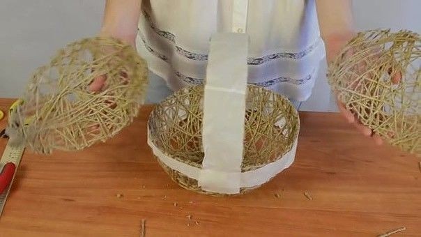 Корзинка из ниток