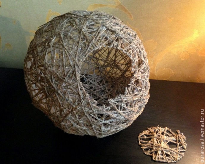 Царь-шар из джутового шпагата Царь-шар из джутового шпагата