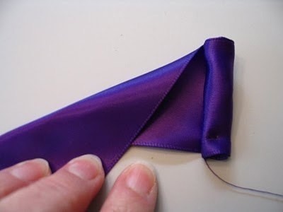 Роза из лент