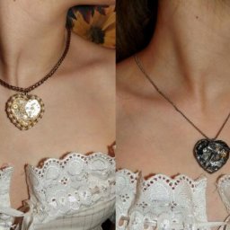 Кулон-сердце в стиле steampunk